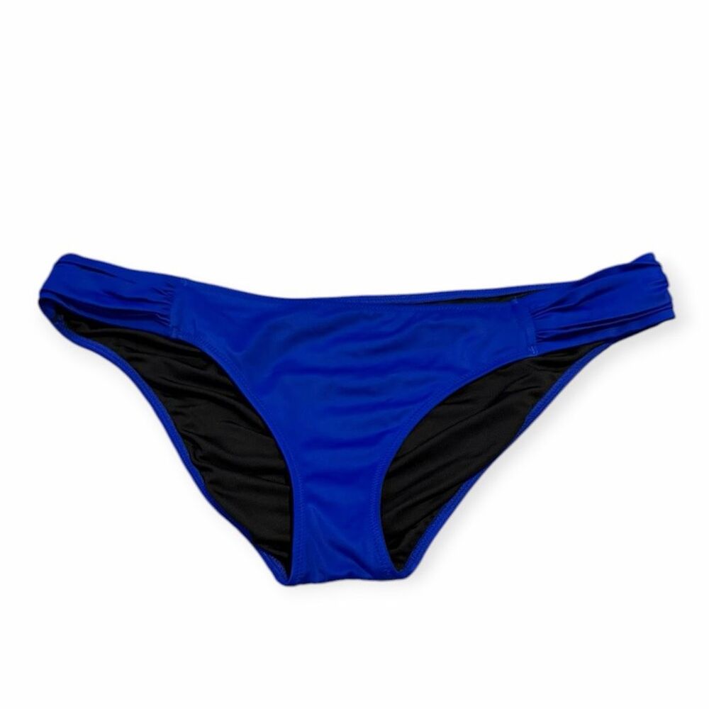 VICTORIA’S SECRET Women’s Blue Black The Knockout Bikini Bottoms Medium